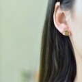 wholesale 925 Silver Gold Plated with Hetian Jasper Earrings, Cheongsam Ear Accessories, Unique Design Jade Earrings-0-1