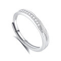 wholesale S925 Sterling Silver Original Design High-end Couple Rings Adjustable Plain Band Rings Valentine's Day Gift-0-22