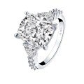 S925 Sterling Silver Geometric Rectangle Zircon Ring, Final Sale with Free Shipping-0-3