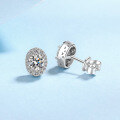 wholesale S925 Sterling Silver High-Quality 1-Carat Moissanite Fashion Minimalist Niche Luxury Stud Earrings Ready to Ship Wholesale-0-2