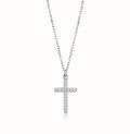 wholesale Sterling Silver S925 Women's Versatile Diamond-Studded Cross Pendant Choker Necklace, Cross-Border Hot-Selling Niche Design High-End Feel-0-7