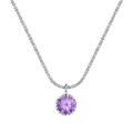 S925 Sterling Silver Moissanite Pendant Necklace, D-Color Crown Design, Light Luxury Style-0-3