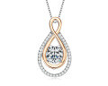 S925 Sterling Silver D-Color Moissanite Rotating Pendant Necklace-0-25