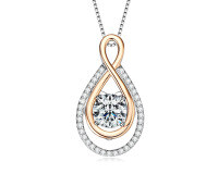 S925 Sterling Silver D-Color Moissanite Rotating Pendant Necklace-Infinity Necklace [Two Colors] 6.5mm  925 Silver