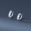 wholesale S925 Sterling Silver Fresh and Sweet Ins Style Niche Design Diamond-Inlaid Square Ear Clasp M05641-0-1