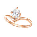 wholesale 10/14/18k White Gold, Rose Gold, Yellow Gold Dainty Ins Style Moissanite Ring for Hand Shape Enhancement-0-4