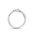 S925 Sterling Silver 1-Carat Moissanite Women's Crossed Heart Wedding Ring for Cross-Border Live Streams-0-0
