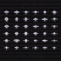 wholesale S925 Sterling Silver Exquisite Quality Large Center Stone Ring with 25ct Round Moissanite and Certificate, Wedding Ring-2.5 carat moissanite ring  US size 7 (China size 15)