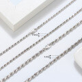 wholesale S925 sterling silver jewelry, twisted rope chain, 17mm, factory direct wholesale-0-1