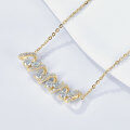 S925 Sterling Silver Moissanite Women's Eternal Necklace, Fashionable and Versatile-0-2
