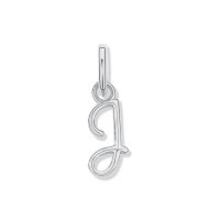 wholesale 925 Sterling Silver Irregular English Letter Pendant Ins Necklace For Women-J-Single Pendant/White Gold