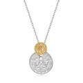 wholesale S925 Sterling Silver New Victorian Style Ancient Coin Pendant Choker Necklace for Women with Carved Patterns, Direct from Manufacturer-0-4