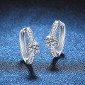 S925 Sterling Silver French-Style 05ct Moissanite Stud Earrings for Women-0-0