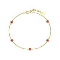 wholesale S925 Sterling Silver Light Luxury INS Style Women's Bracelet with Exquisite Round Australian Gemstone Inlay, Fashionably Luxurious and High-End Hand Accessory-DY150324-SG-RR 925 silver