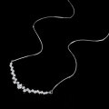 S925 Sterling Silver Moissanite Pendant Necklace, Women's Fashion Smile Face Design-0-0