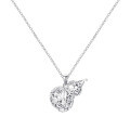 S925 Sterling Silver Gilded Gourd Pendant, Fashionable and Versatile-0-3