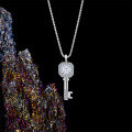 925 Sterling Silver Twilight Star Key Pendant Necklace-0-1