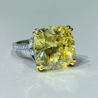 wholesale S925 Silver Ring, 14*14mm Cross-Border Ring, Minimalist Square Elegant Zircon Ring-White G color No. 7