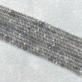 wholesale Metal material natural gray moonstone loose beads labradorite blue moonstone string beads semi-finished crystal DIY jewelry accessory beads 3mm-0-2