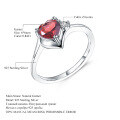 wholesale S925 silver jewelry set with light luxury garnet gemstone, featuring a ring and earrings-0-3