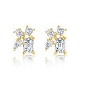 wholesale 14k Gold Cultured Fancy Shape Diamond Earrings with Natural Diamonds Pear Shape Earrings for Women Gift for Girlfriend-0-0