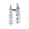 wholesale S925 silver fashion evening banquet-style lightweight luxury tassel earrings with a high-end feel for women to pair with evening gowns for live-streaming distribution-0-4