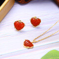 wholesale 925 Silver Japanese and Korean Light Luxury Pure Silver Small Jewelry Wholesale, Retro Elegant Peach Heart Small Red Heart Agate Ring for Women, Open Adjustable-0-2