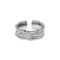 wholesale S925 Sterling Silver, uniquely designed irregular textured open ring for couples-0-6