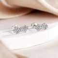 wholesale S925 Sterling Silver Bow Ear Studs High-End Designer Style European and American Fashion Jewelry-0-3