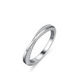 S925 Silver Moissanite Crossover Women's Fashion Ring-0-4