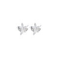 wholesale  925 Pure Silver Minimalist Leaf Design Zircon Stud Earrings Small Ear Bone Earrings For Women New Ins Style-0-0
