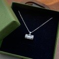 wholesale Silver S990 Maker's Auspicious Peace Lock Fashion National Trend Niche Design High-End Collarbone Chain Gift for Loved Ones-0-3
