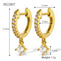 wholesale S925 Sterling Silver Earrings Ins Simple Pearl Zircon Opal Ear Clasp High-end Ear Hoop Personality Elegant European and American Wholesale-0-7