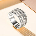 Metal Multi-Round Diamond Ring Fashion High-End Minimalist Stackable Band Wholesale-0-4