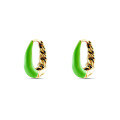 wholesale S925 Sterling Silver U-shaped Croissant Twist Earrings, Drop Oil Design, Fashionable and Trendy-0-7