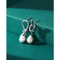wholesale S925 Sterling Silver Irregular Pearl Earrings, Korean Style Trendy and Unique Designer Ear Accessories for Women-0-3