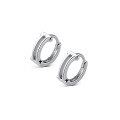 wholesale S925 Silver Minimalist Geometric Square Double-Layer Hollow Unisex Fashion Trendy Ear Clasp M00842-0-4