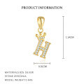 wholesale S925 Sterling Silver, Fashionable And Luxurious Crown Design With Zircon, Diy 26 English Letter Pendant Necklace, Versatile For European And American Styles-0-12