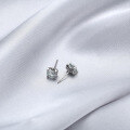 wholesale Sterling Silver Designer Moissanite Earrings for Women, Small and Unique 1 Carat Bullhead Ear Bone Stud, Ultra-Sparkling Diamond-like Earrings, Versatile-0-2
