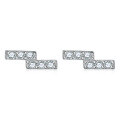 wholesale 925 Silver New European and American Full Diamond Z Letter Ear Studs with Zirconia, High-End Sense for Women, Simple and Fashionable Earrings-0-0