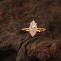 wholesale S925 Silver Marquise Moissanite Ring, Independent Website Best-Selling Minimalist Classic Moissanite Band-0-1