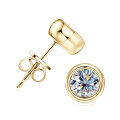 S925 Silver 1ct Moissanite Geometric Octagon Stud Earrings-0-9