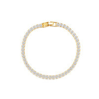 wholesale Metal Brass Round Super Flash Zircon Inlaid Temperament Braceletins-gold