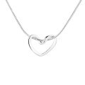 wholesale S925 Sterling Silver Korean-style Irregular Heart Trendy Creative Fresh and Versatile Hollowed-out Collarbone Necklace-0-4