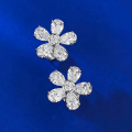 wholesale Sterling silver new 4*6mm petal high carbon diamond earrings women high-end-0-3