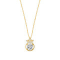 S925 Sterling Silver Crown Pendant Necklace with Moissanite-0-3