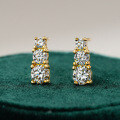 Sterling Silver Moissanite Earrings for Women, Luxury Classic Design, Cross-Border Wholesale-0-4