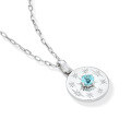 wholesale S925 Silver Druzy Necklace with a Light Luxury Hexagram Star Design and Surrounding Detailing-0-4