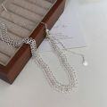 wholesale S925 Sterling Silver Glimmer Encounter Tassel Pendant Necklace for Women, Korean High-end New Design, Versatile and Sophisticated Collarbone Chain-0-4