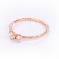 wholesale 9K Rose Gold Custom Fresh and Sweet New Style Bow Moissanite Ring Manufacturer Customization-0-2